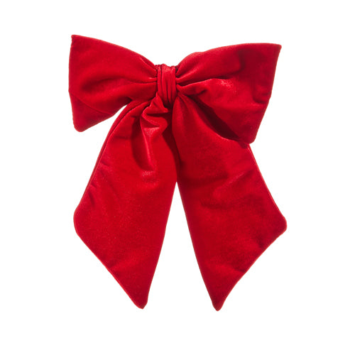 Red Velvet Bow Clip On Ornament