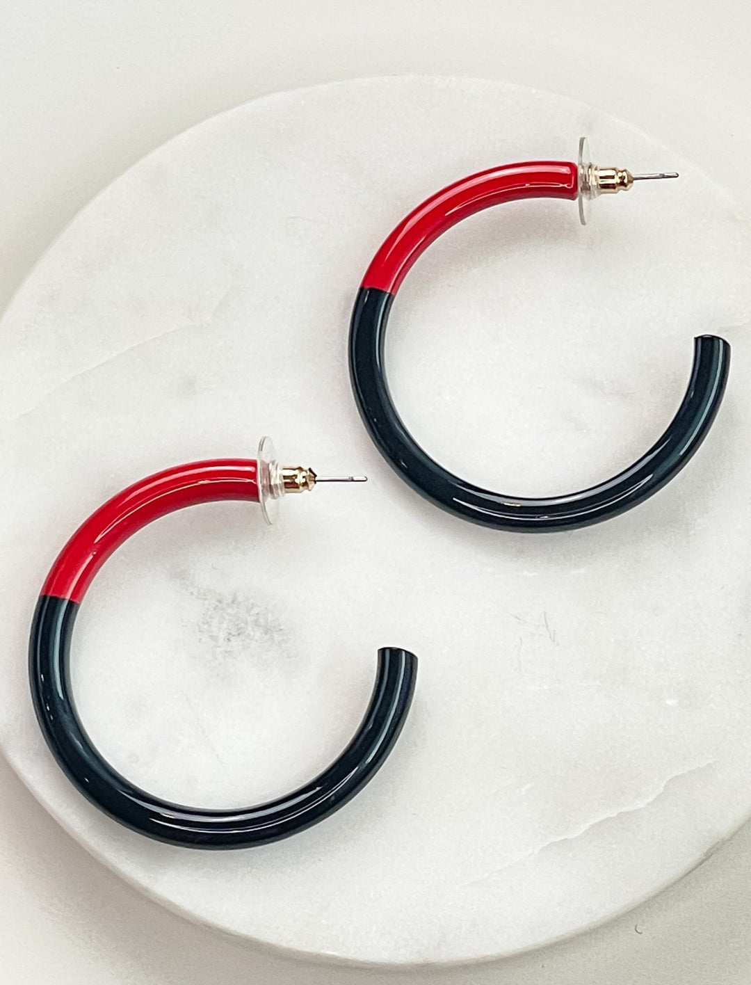 Game Day Hoops - Black & Red