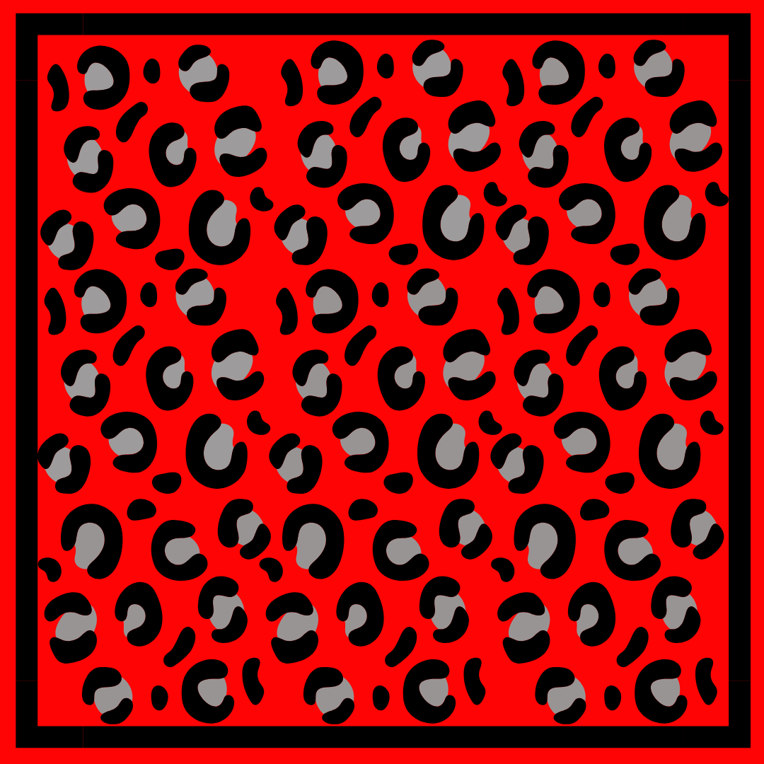 Black & Red Cheetah Gameday Scarf