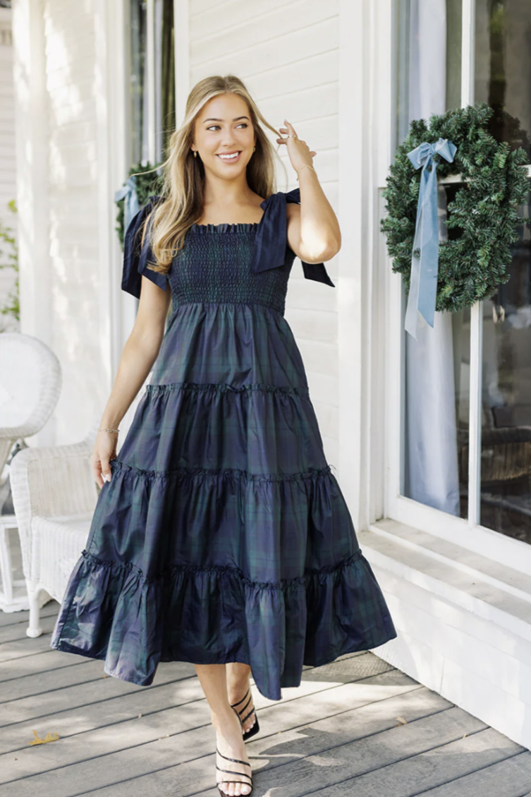 Katrina Tie Strap Midi Dress M Katrina Tie Strap Midi Dress M