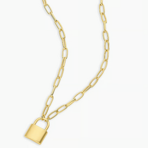 Kara Padlock Charm Necklace
