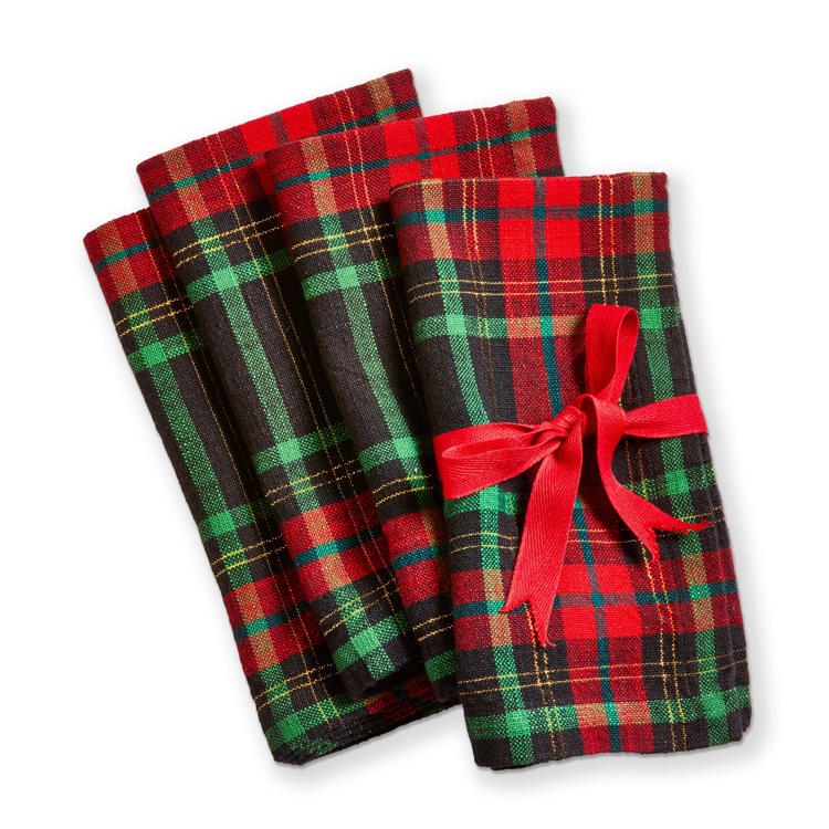 Christmas Plaid Napkin Set