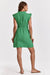 Martha Ruffle Sleeve Dress - Green Flare