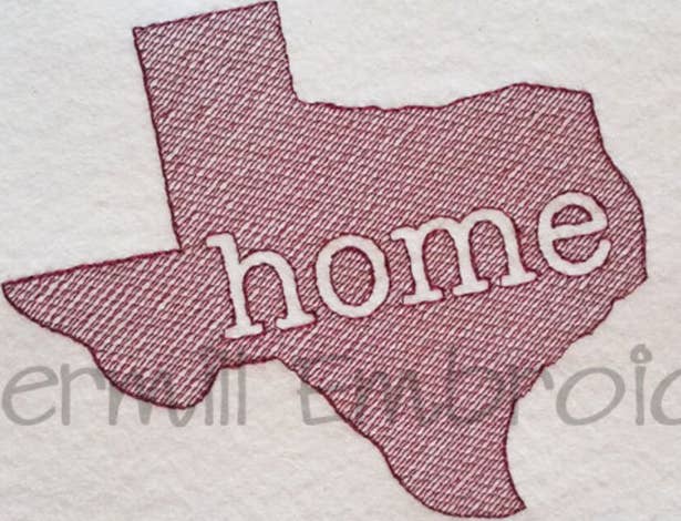 Towel - Home (Texas) - stitch in UT orange