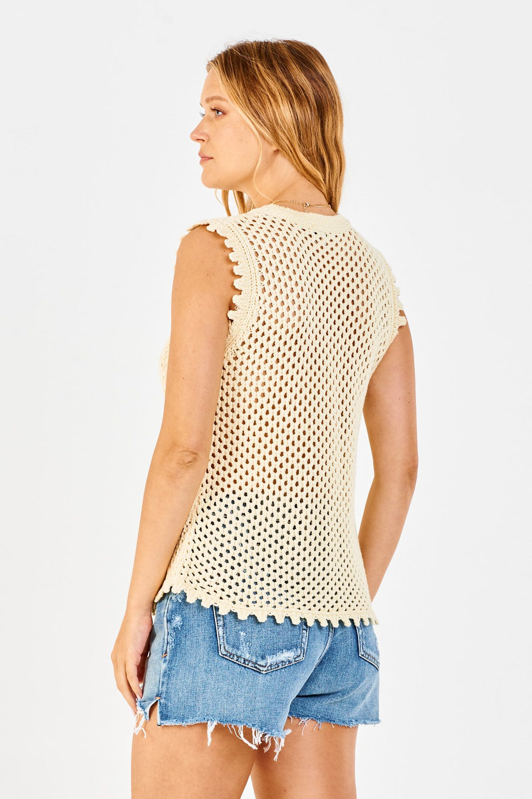 Trisha Mesh Sweater - Lemon Curd