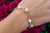 8mm White Blessing Bracelet with Gold Filled Tubes: L