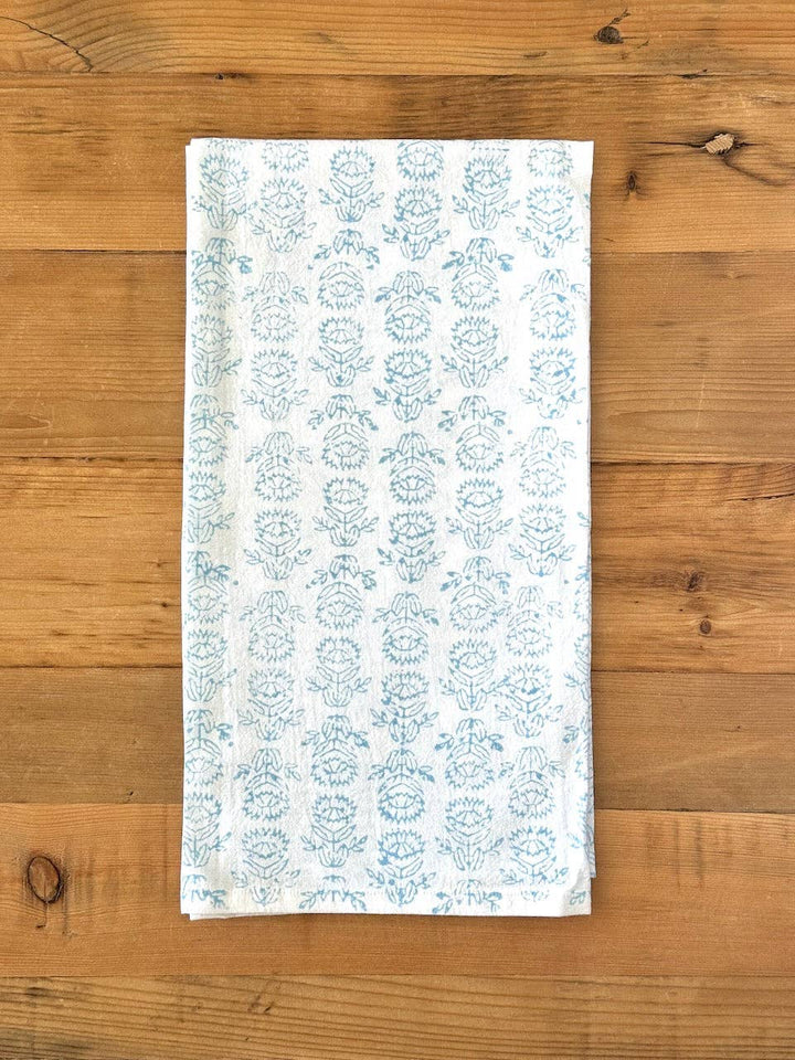 Tea Towel - Protea, Uniform Blue