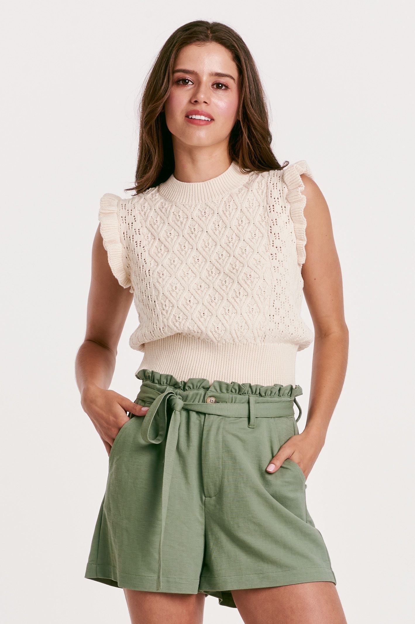 Mona Crochet Sleeveless Sweater