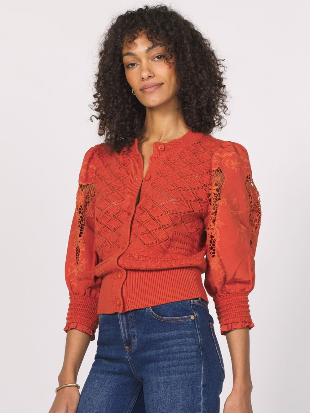 Ankara Lace Knit Top