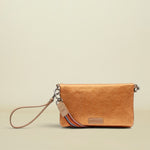 Consuela Bronzed Uptown Crossbody in gold shiimer