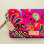 Consuela Ceci Uptown Crossbody, pink printed vinly clutch