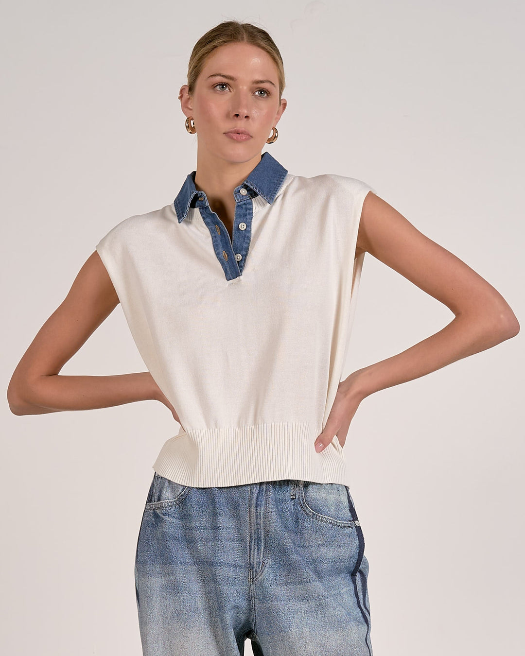 Elodie Knit Polo Top