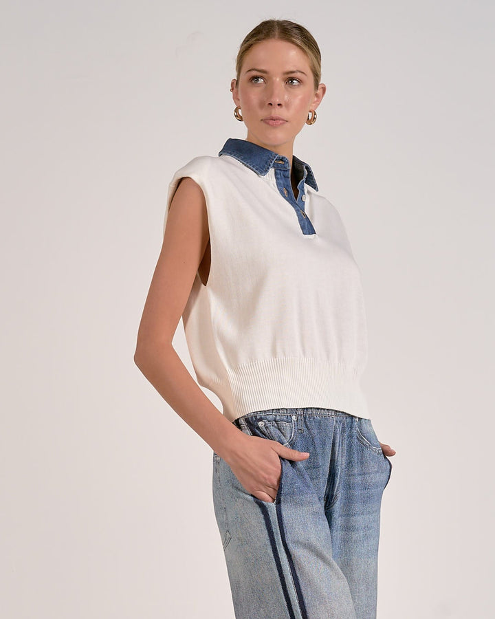 Elodie Knit Polo Top