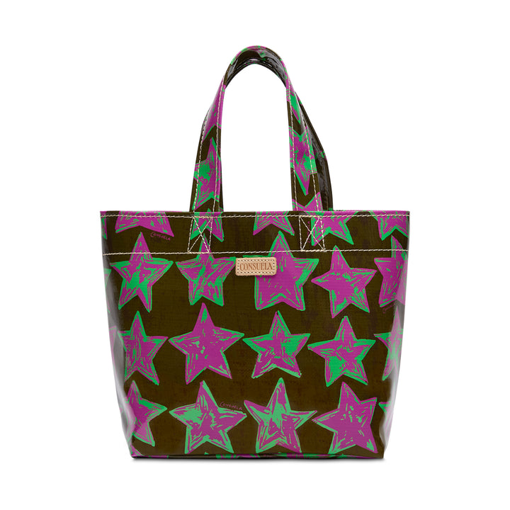 Tote bag with star pattern on a white background
