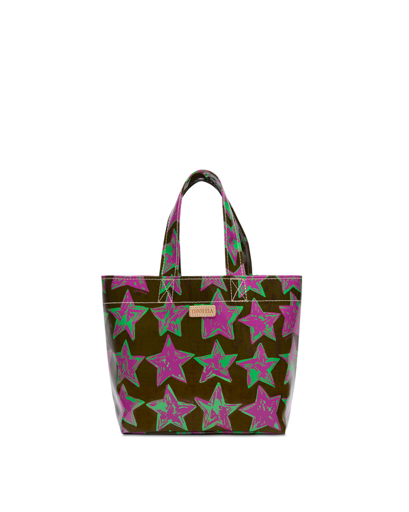 Tote bag with star pattern on a white background