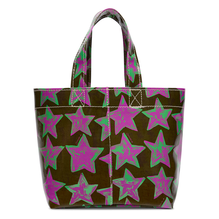 Tote bag with star pattern on a white background