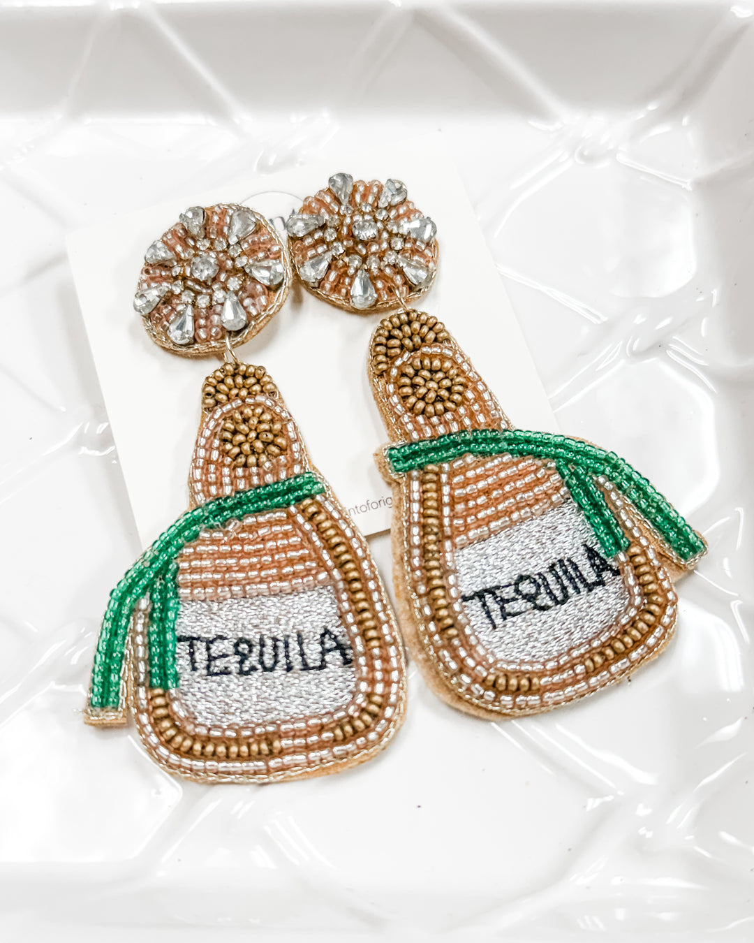 tequilla beaded earrings