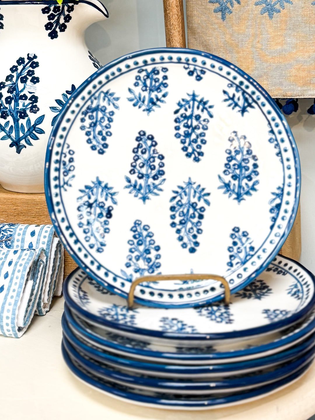 Block Print Salad Plate