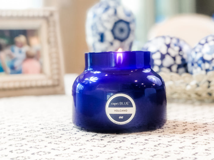 Capri Blue Volcano Signature Jar Candle - Blue