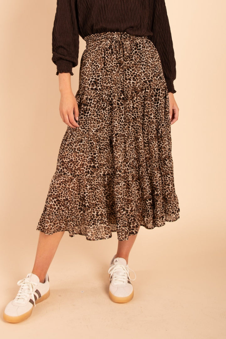 Leopard Tiered Skirt