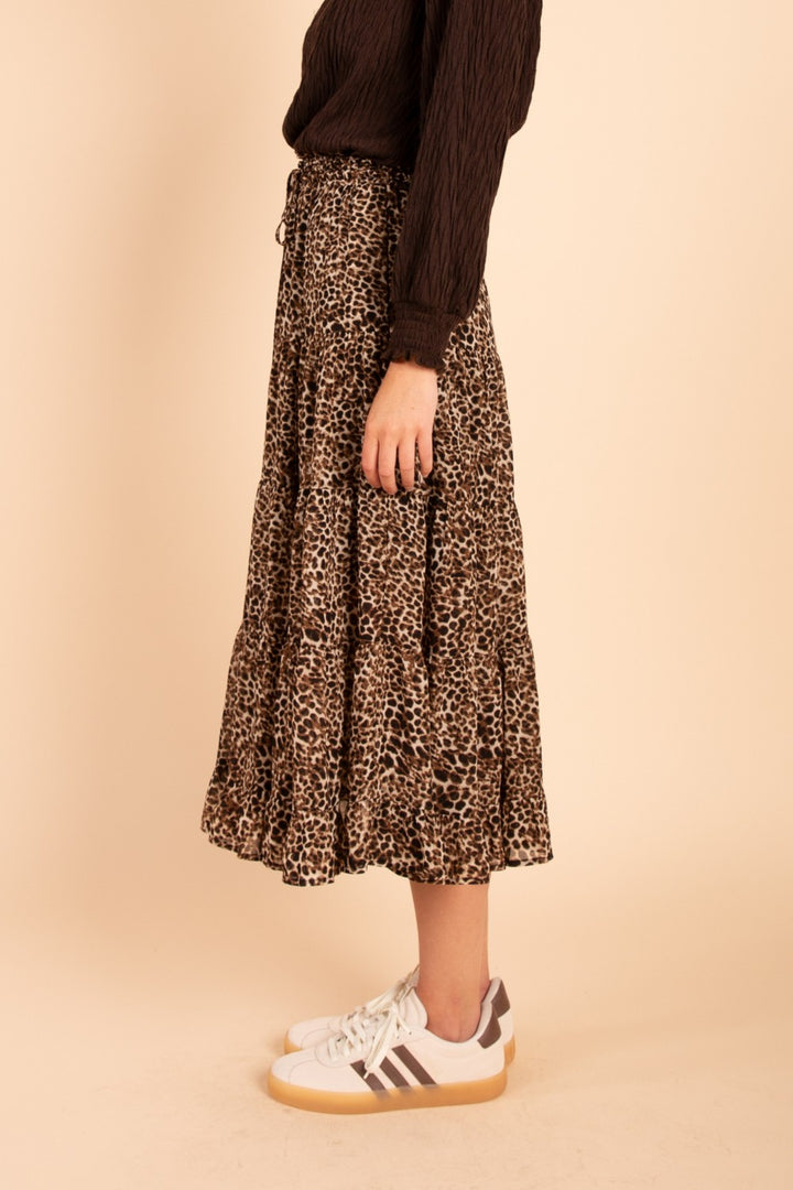 Leopard Tiered Skirt