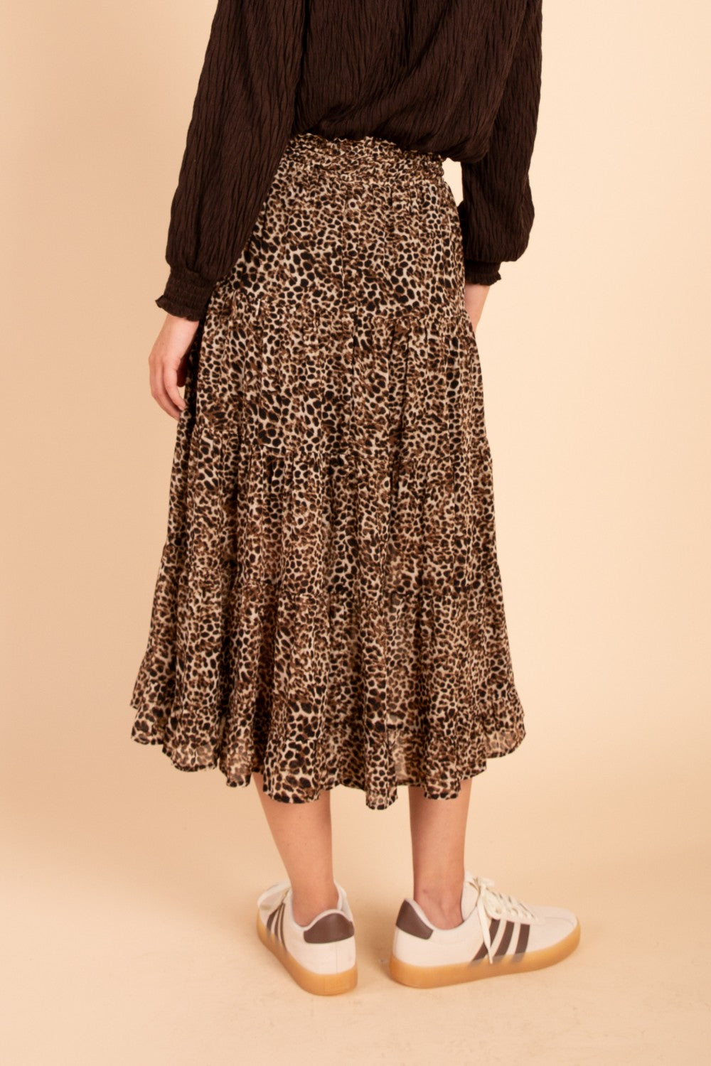 Leopard Tiered Skirt