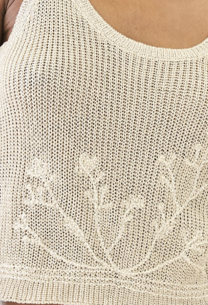 nekane Ivory Beaded Embroidery Sweater Tank sweaters for vacay