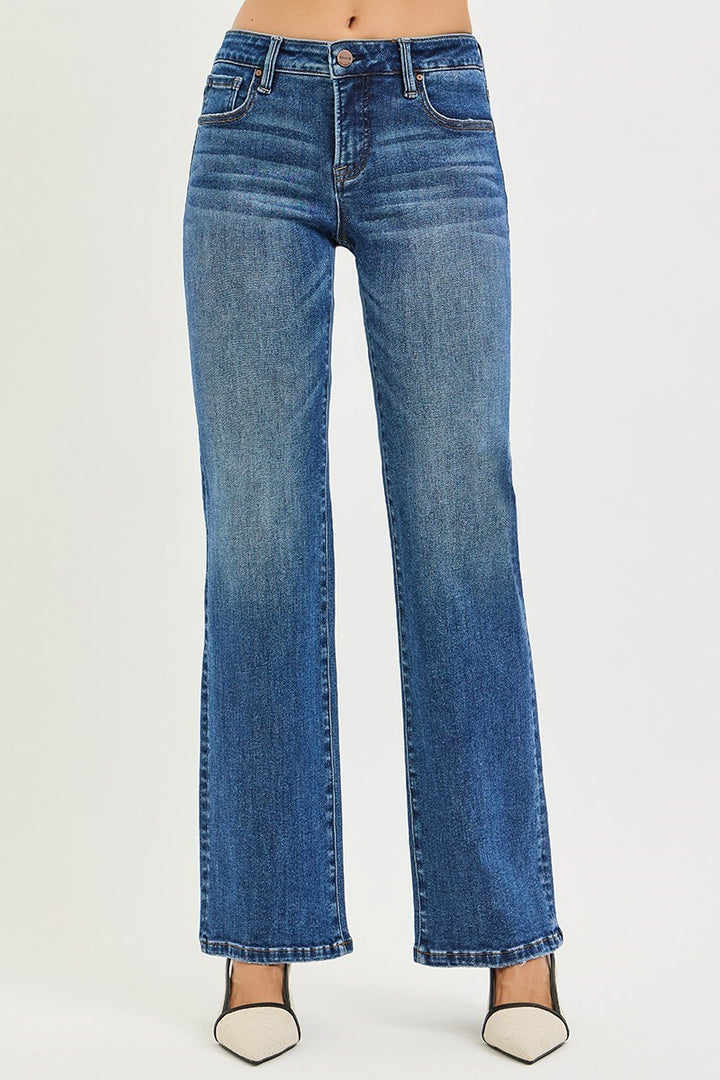 Blue jeans on a white background