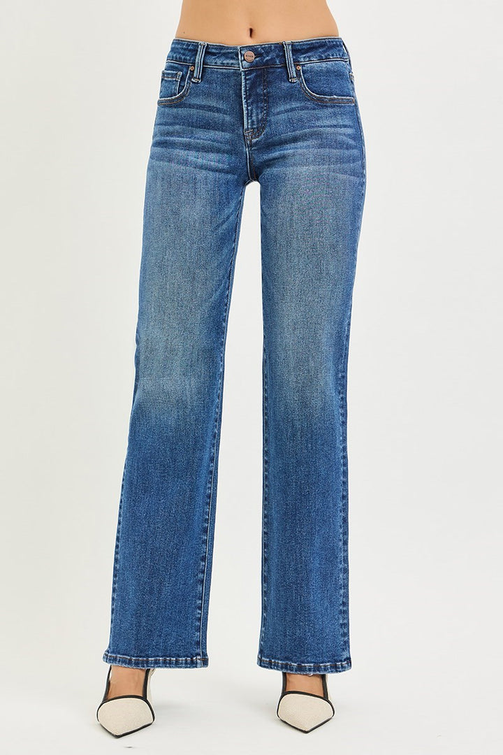Blue jeans on a white background