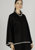 Contrast Scuba Poncho in Black