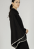 Contrast Scuba Poncho in Black