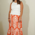 THML Block Print Tiered Maxi Skirt skirts for summer & vacay