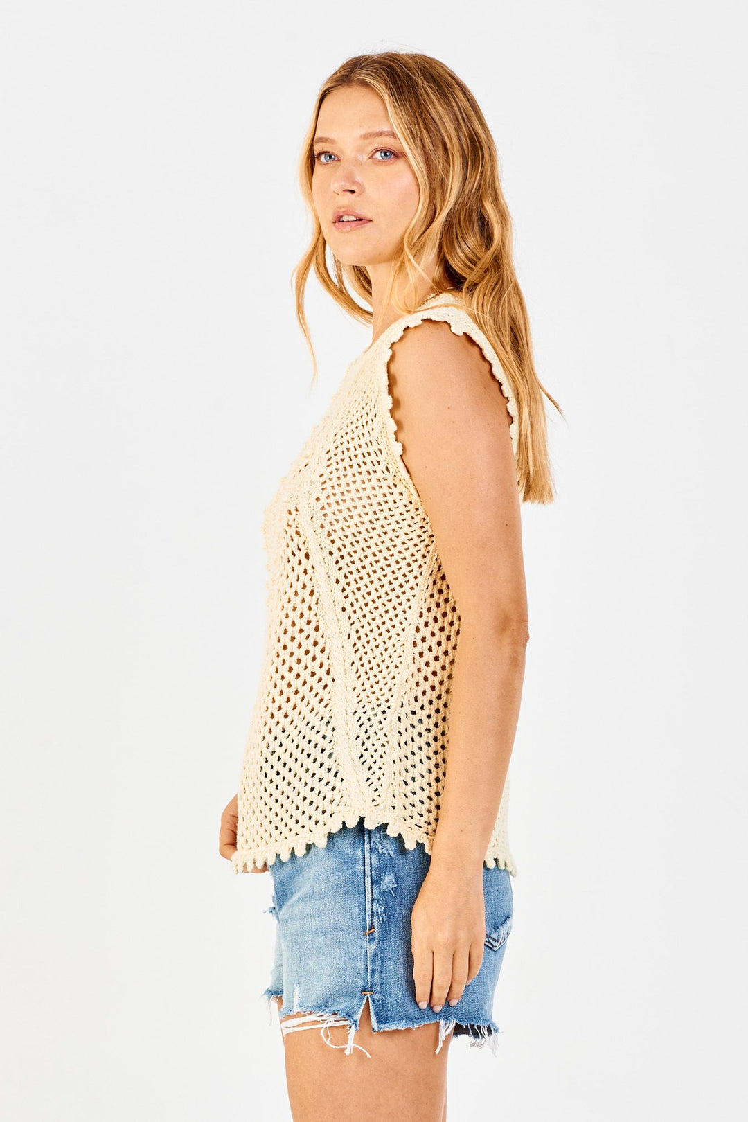 Trisha Mesh Sweater - Lemon Curd