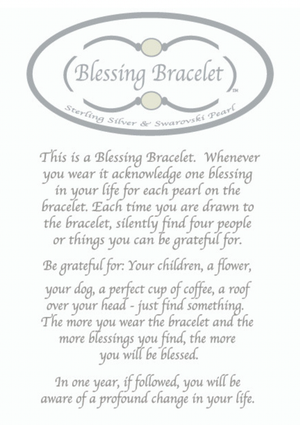 8mm Silver Murano Blessing Bracelet: L