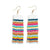 Adaline Horizontal Stripes Beaded Fringe Earrings Multicolor