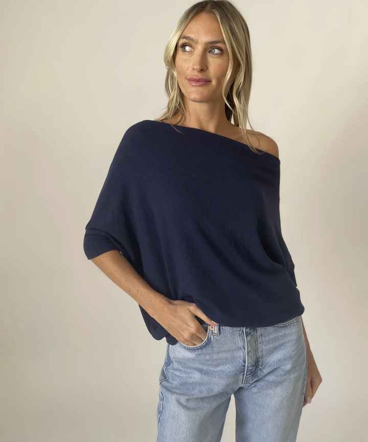 Short Sleeve Anywhere Top - Navy