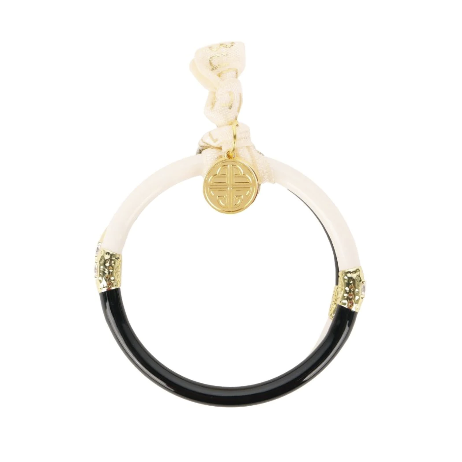 BuDhaGirl Black/Ivory Yin & Yang All Weather Bangles® (AWB®)