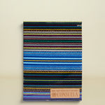 Striped fabric with Consuela branding on a white background