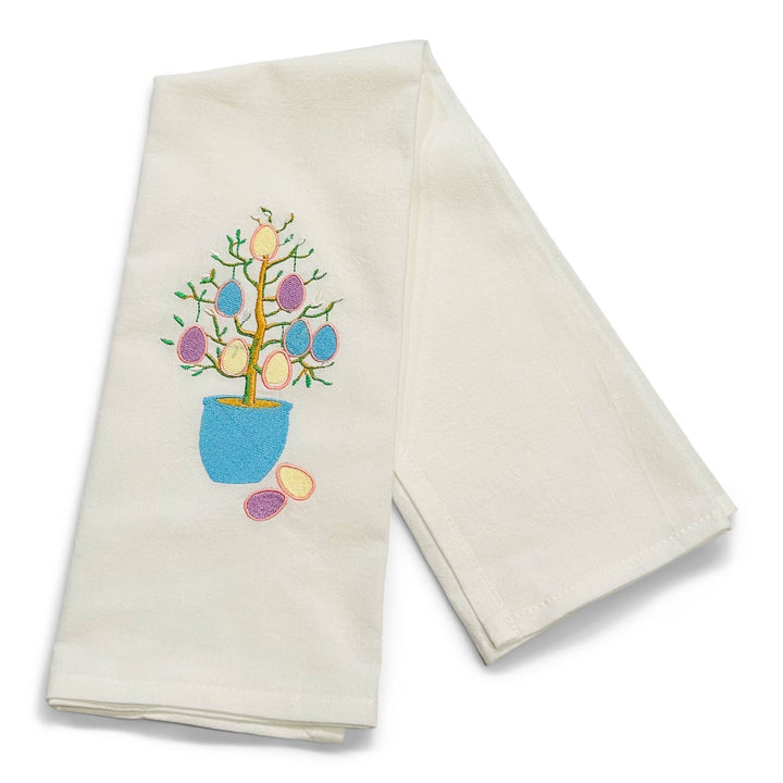 Towel - Easter Egg Tree on white