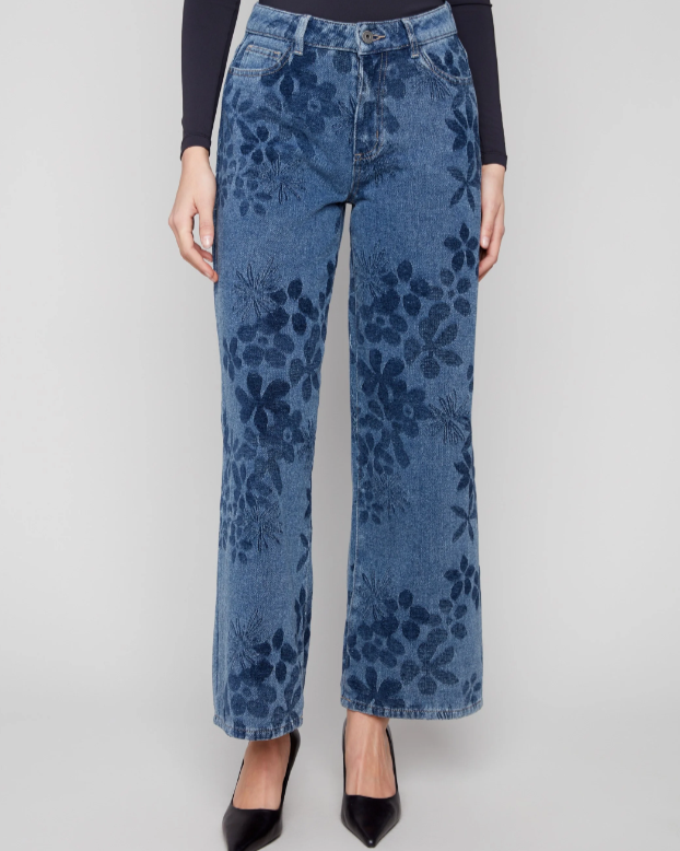 Jeans with flowers 