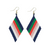 Frida Diagonal Uniform Stripe Beaded Earrings St. Tropez