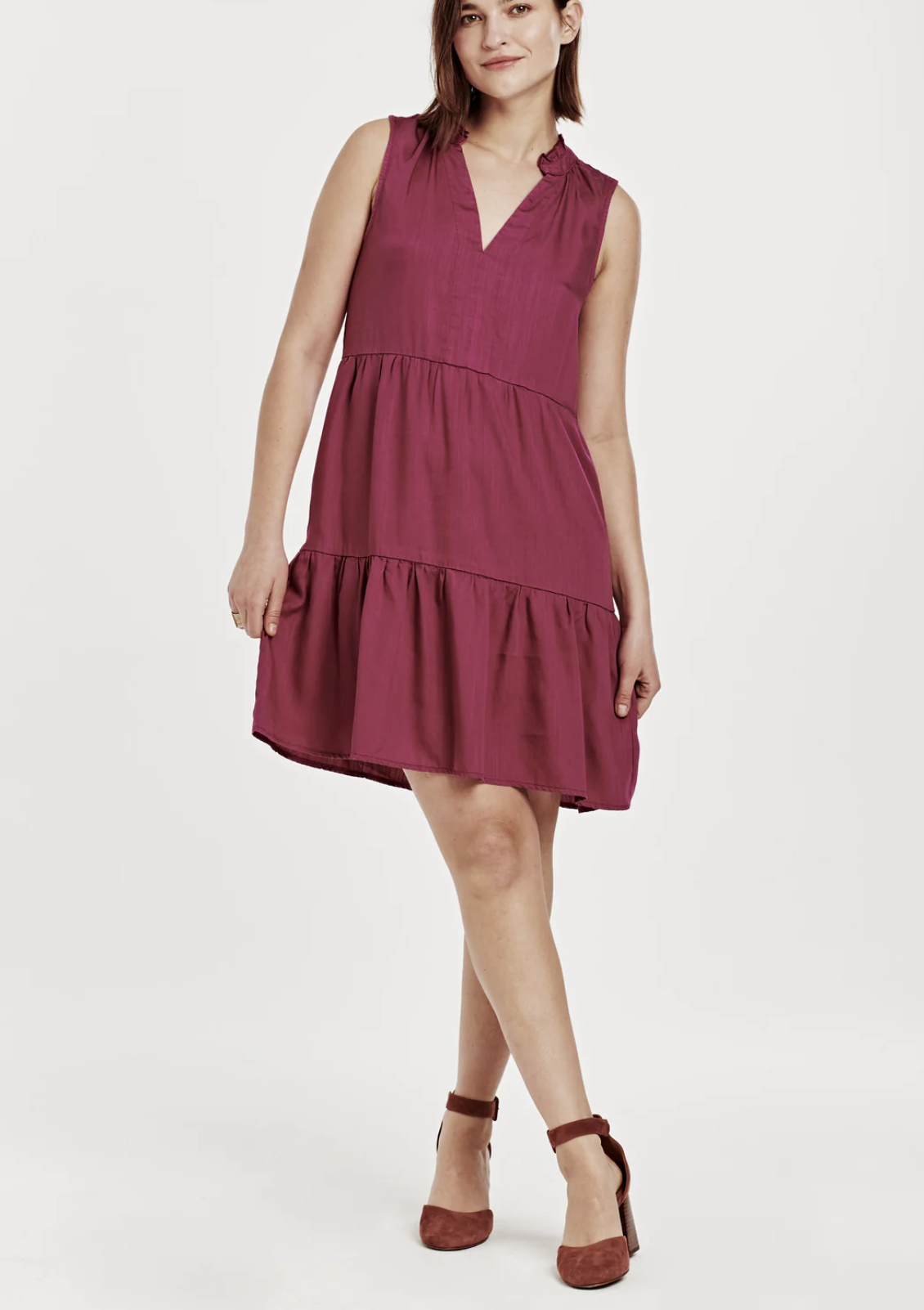 Helena Dress Purple Wine