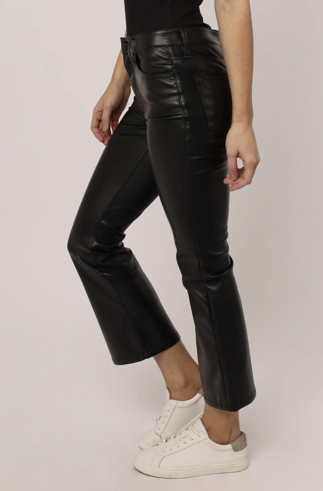 Jeanne Pant - Black Vegan Leather