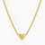 Lou Heart Charm Necklace in Gold