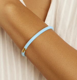 Gorjana Paseo Enamel Cuff - Light Turquoise