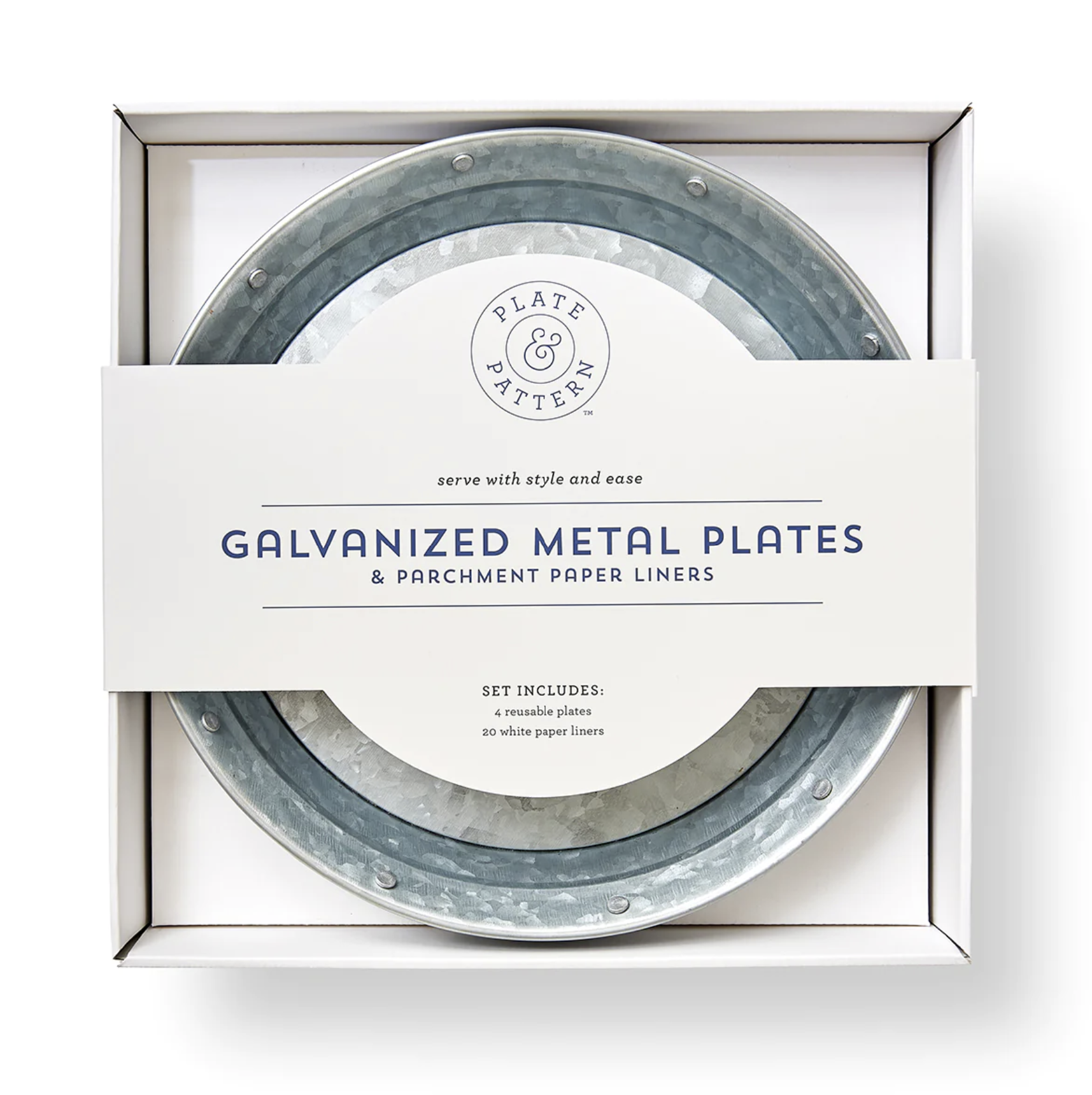 Galvanized Metal Plate Set
