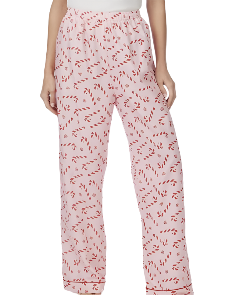 Pink Candy Cane Pajama Pants