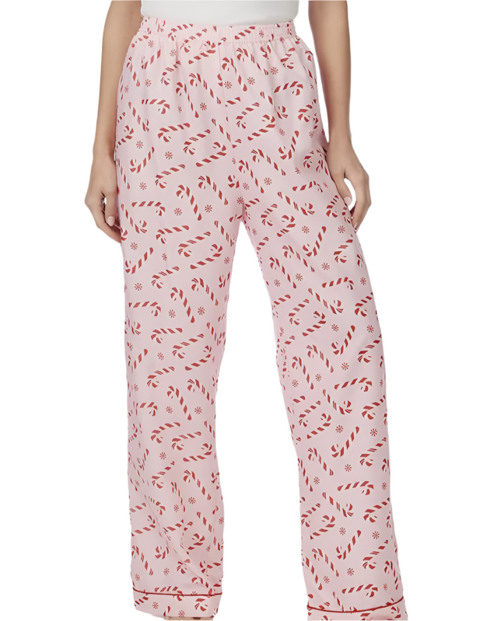 Pink Candy Cane Pajama Pants
