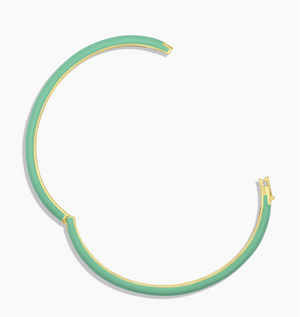 Gorjana Paseo Enamel Cuff - Kelly Green