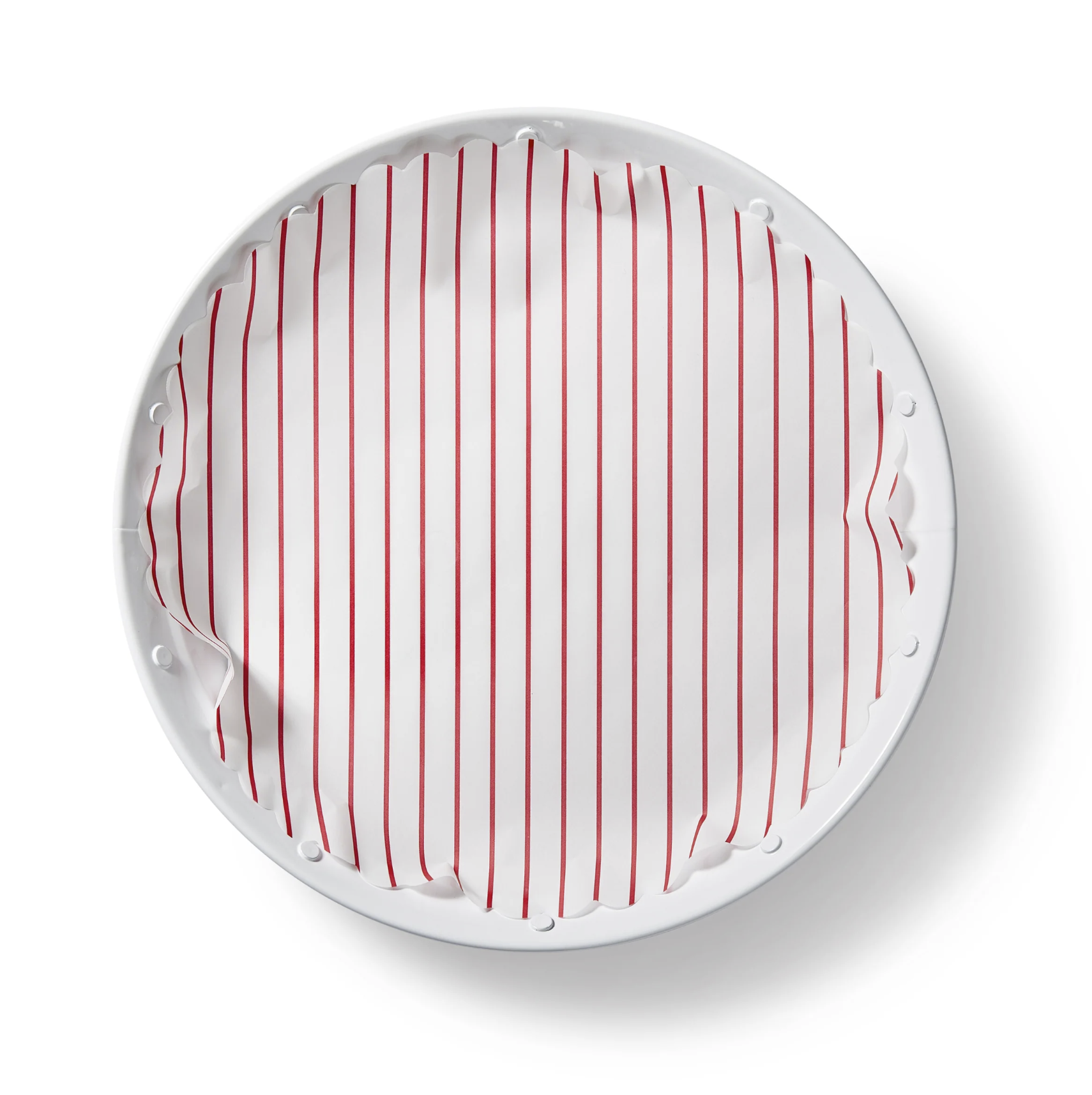 Red Classic Stripes Flat Plate Liners